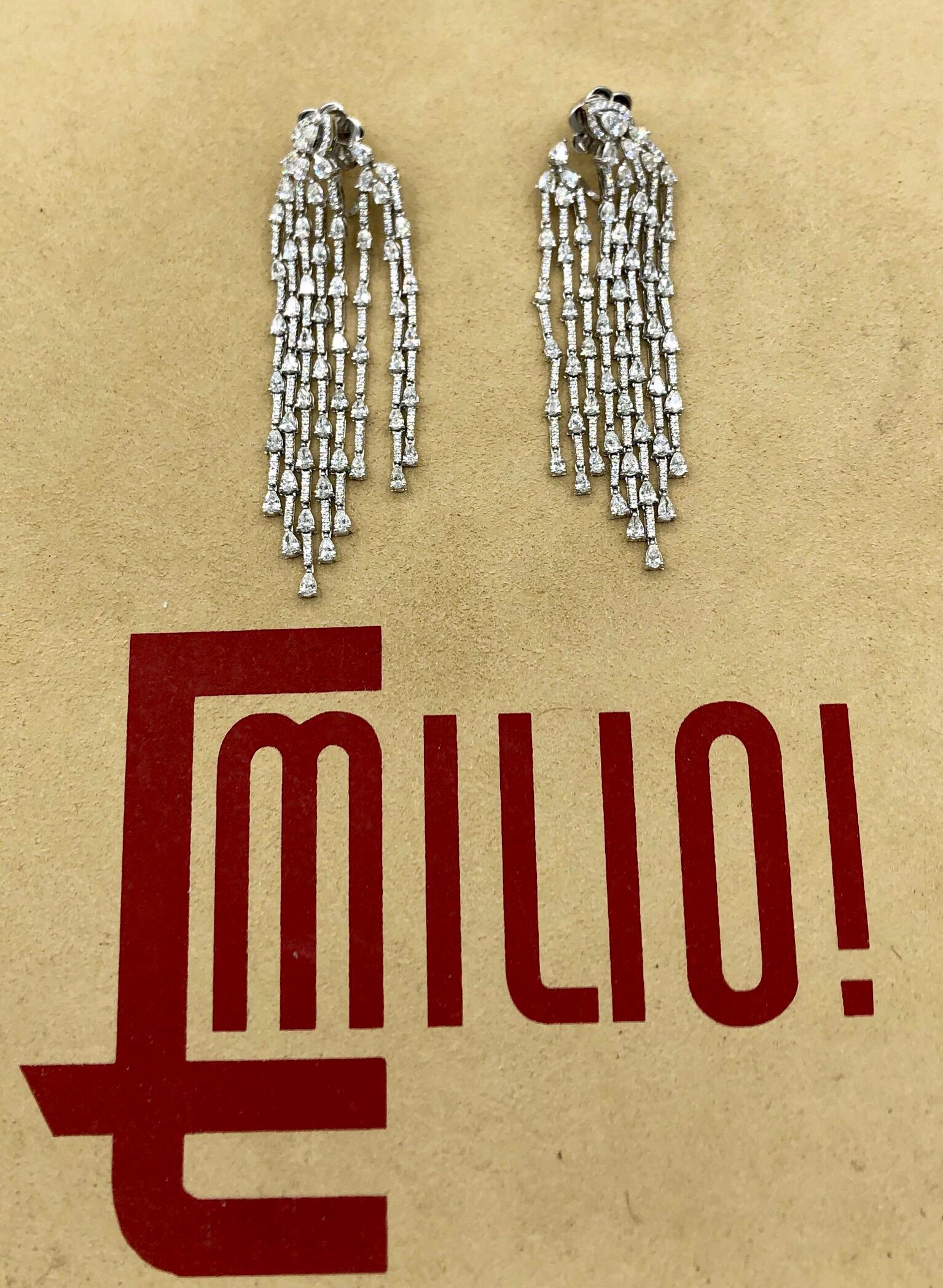 Women's Emilio Jewelry 9.40 Carat Diamond Earrings
