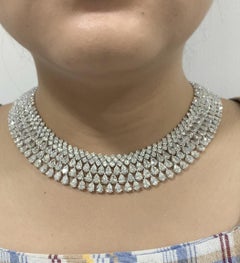 Emilio Jewelry 94.00 Carat Diamond Choker Necklace
