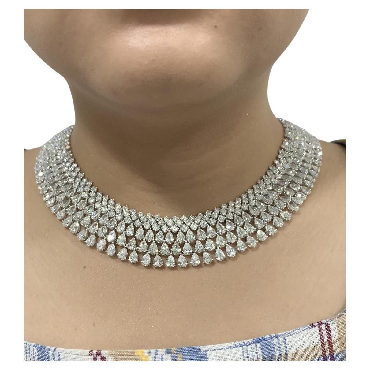 Emilio Jewelry Collier ras du cou avec diamants 94,00 carats