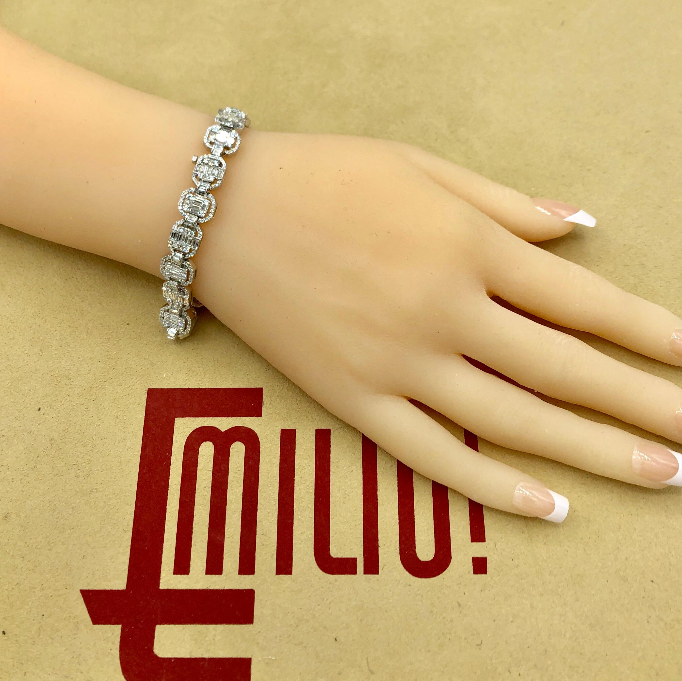 Emilio Jewelry 9.49 Carat Diamond Bracelet In New Condition In New York, NY