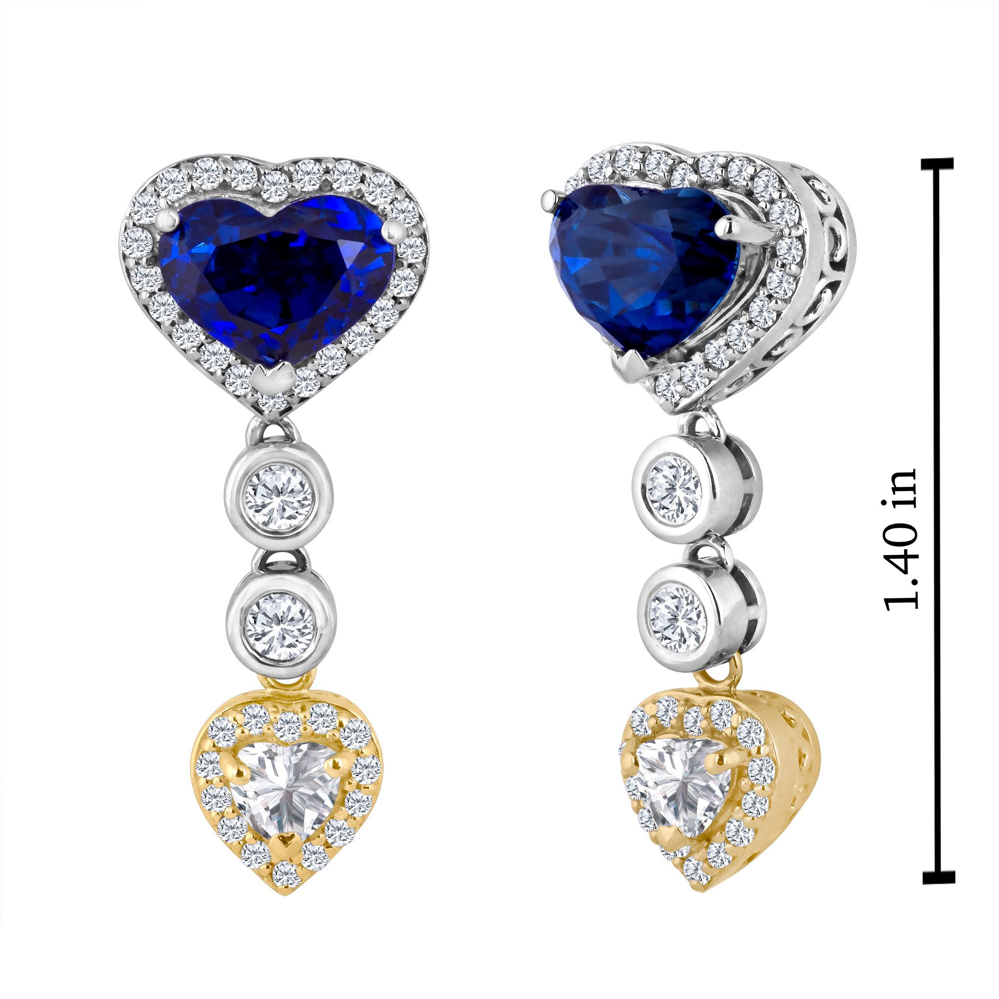 Hand made in the Emilio Jewelry Factory, A gorgeous pair of matching Gem quality perfect Certified Ceylon Sapphires at the top totaling 8.04 carats. The sapphires are filled with a tremendous amount of fire, absolutely clean stones, and rich blue