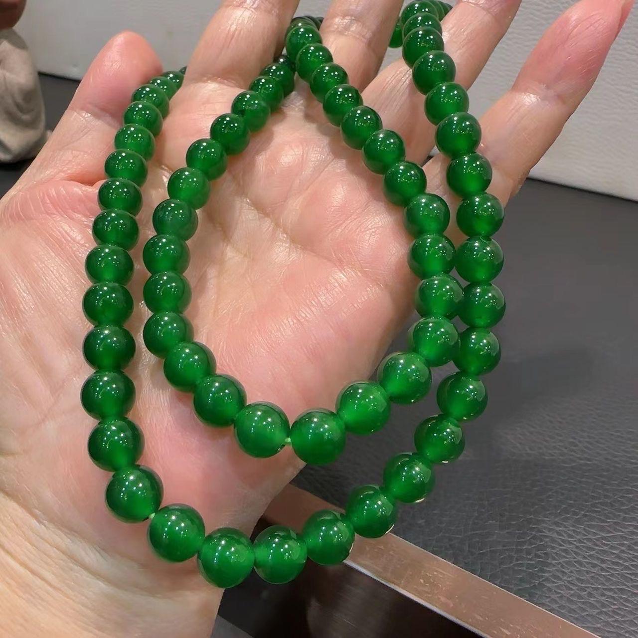 From Emilio Jewelry, a well known and respected wholesaler/dealer located in the Iconic Gem Tower/Gia Building in New York's Diamond District.

Excellent color and transparency! Super rare about 9mm each and 70 centimeters long. 
This item has been