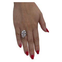 Emilio Jewelry Antique Cut Vintage Goldconda Oval Diamond Ring