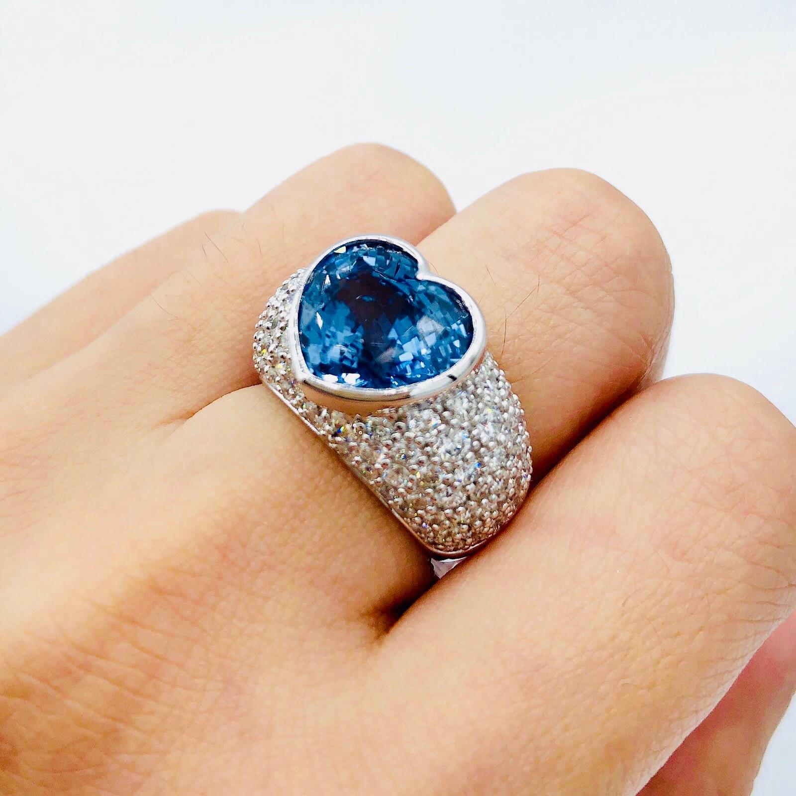 Emilio Jewelry Approx 10.20 Carat Certified Ceylon Sapphire Diamond Ring 4