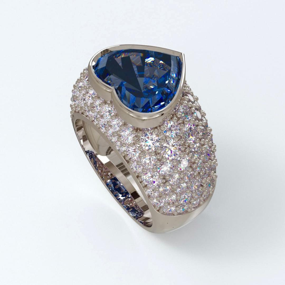 Emilio Jewelry Approx 10.20 Carat Certified Ceylon Sapphire Diamond Ring 2