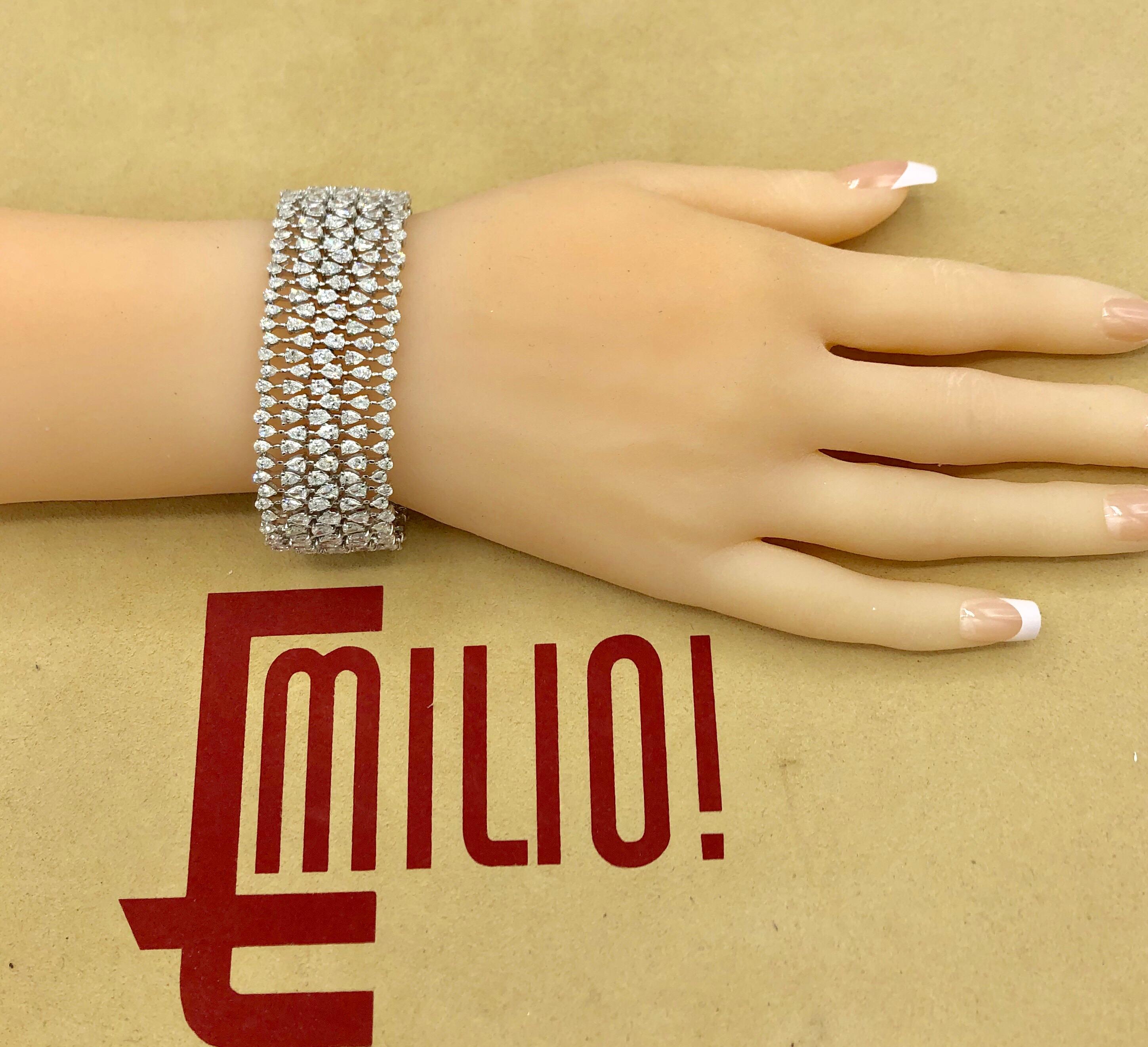 Emilio Jewelry Astonishing 21.23 Carat Diamond Bracelet 1