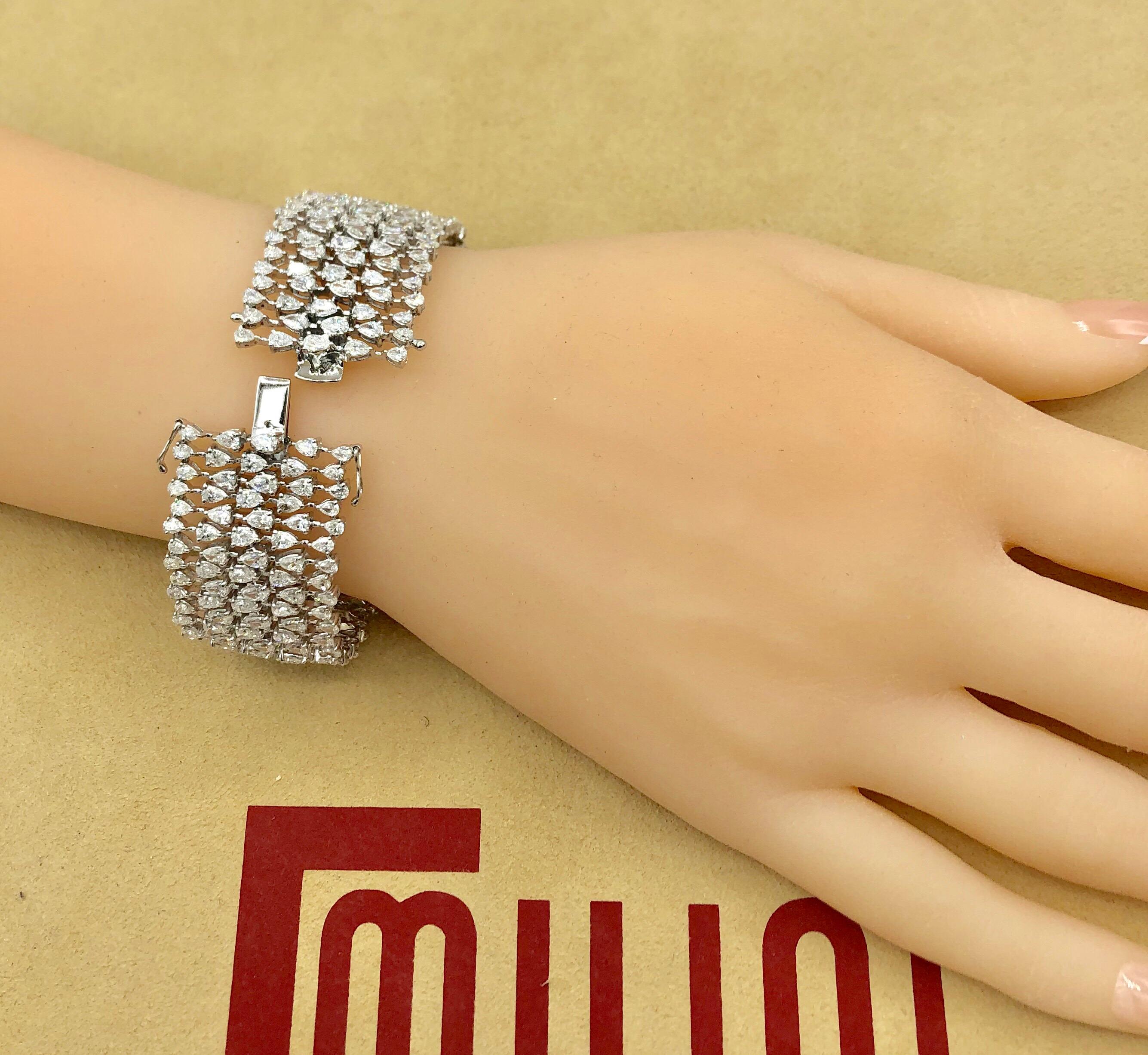 Emilio Jewelry Astonishing 21.23 Carat Diamond Bracelet 5