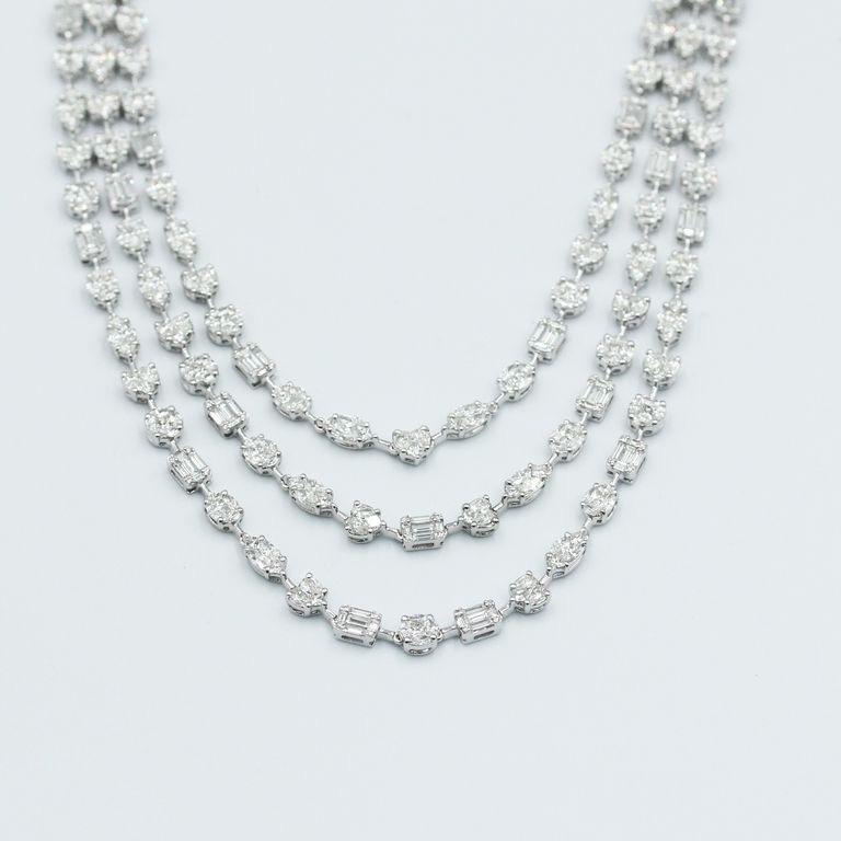 Emilio Jewelry Blazing Diamond Necklace  In New Condition For Sale In New York, NY