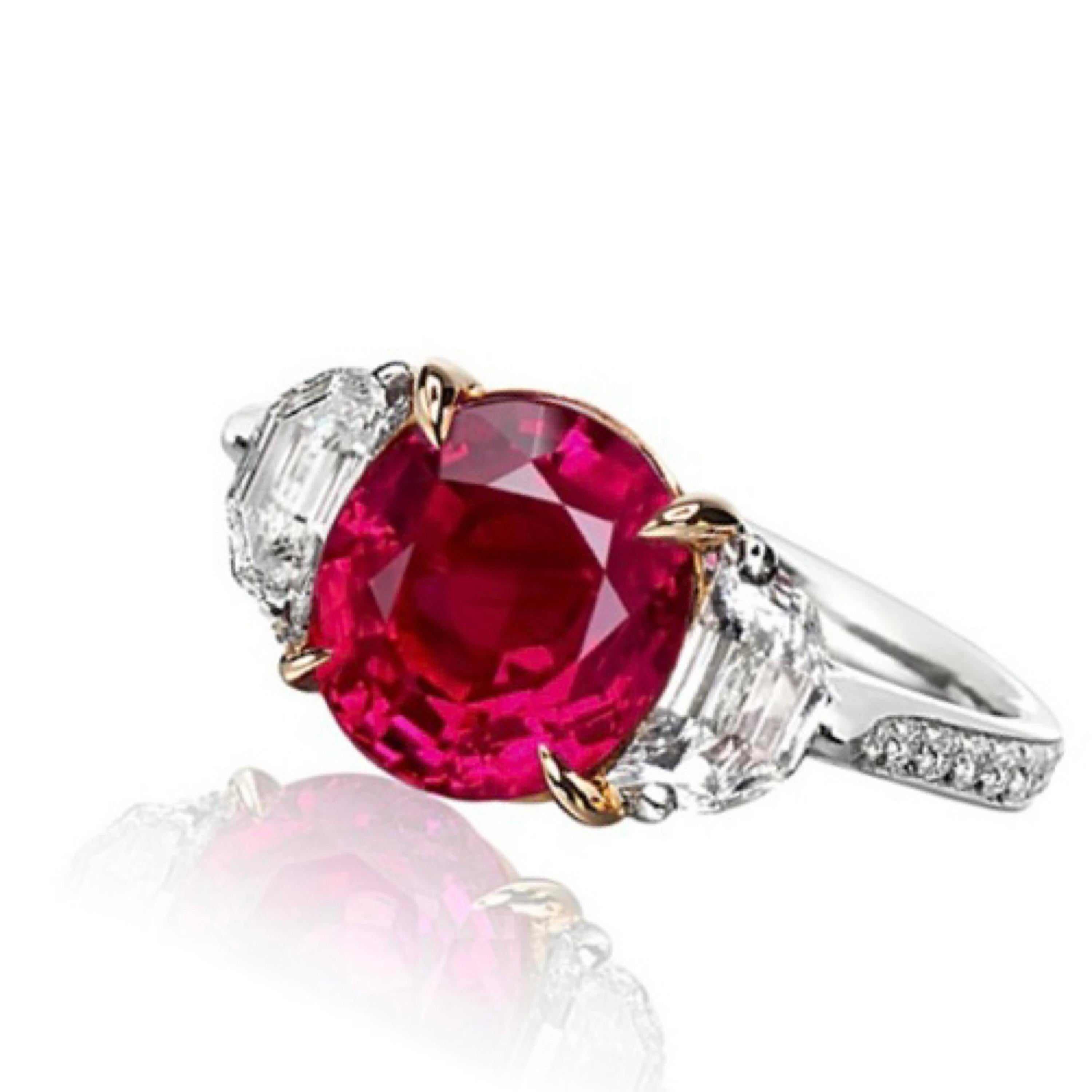 Emilio Jewelry Burma No Heat Ruby Ring In New Condition For Sale In New York, NY
