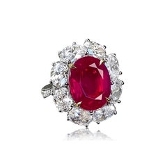 Emilio Jewelry Certified 10.00 Carat Important Burma No Heat Untreated Ruby Ring