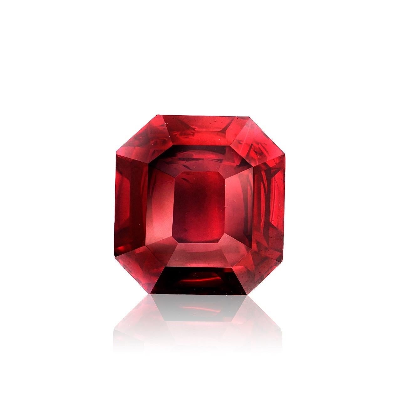 Taille émeraude Emilio Jewelry, rubis du Mozambique certifié sans chaleur de 10,00 carats en vente