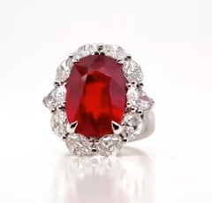 Emilio Jewelry Certified 10.00 Carat No Heat Pigeons Blood Museum Quality Ruby