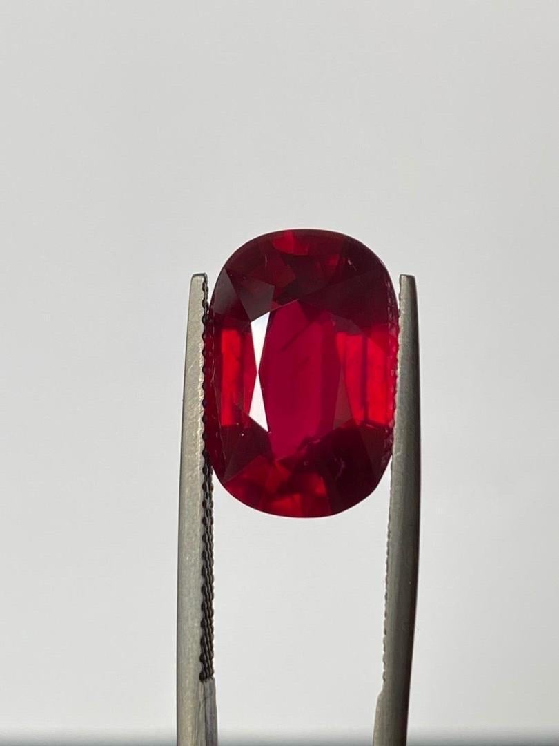 Emilio Jewelry 10.00 Quilates Certificados Sin Calor Rubí Sangre de Paloma Calidad Museo Corte cojín en venta
