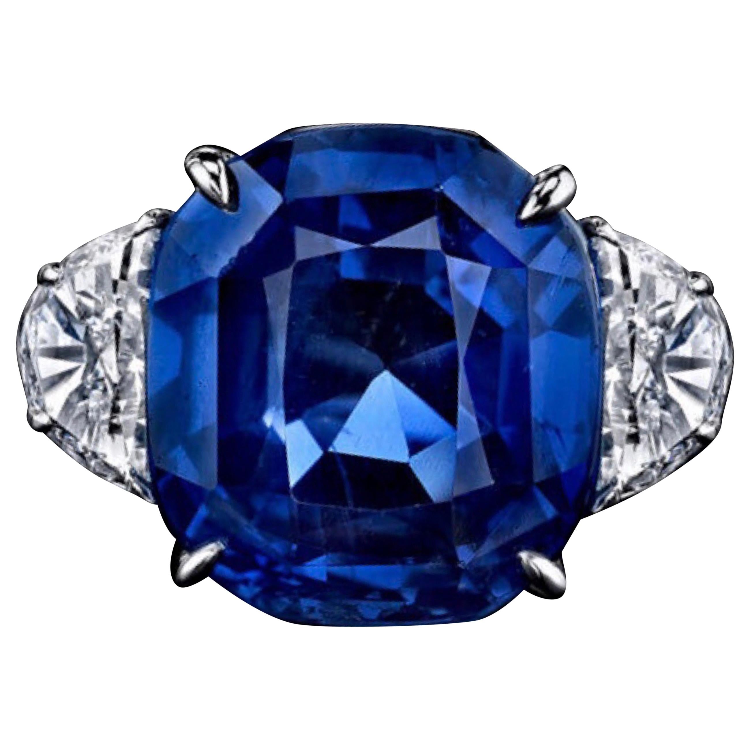 Emilio Jewelry Certified 16.00 Carat Sapphire Ring