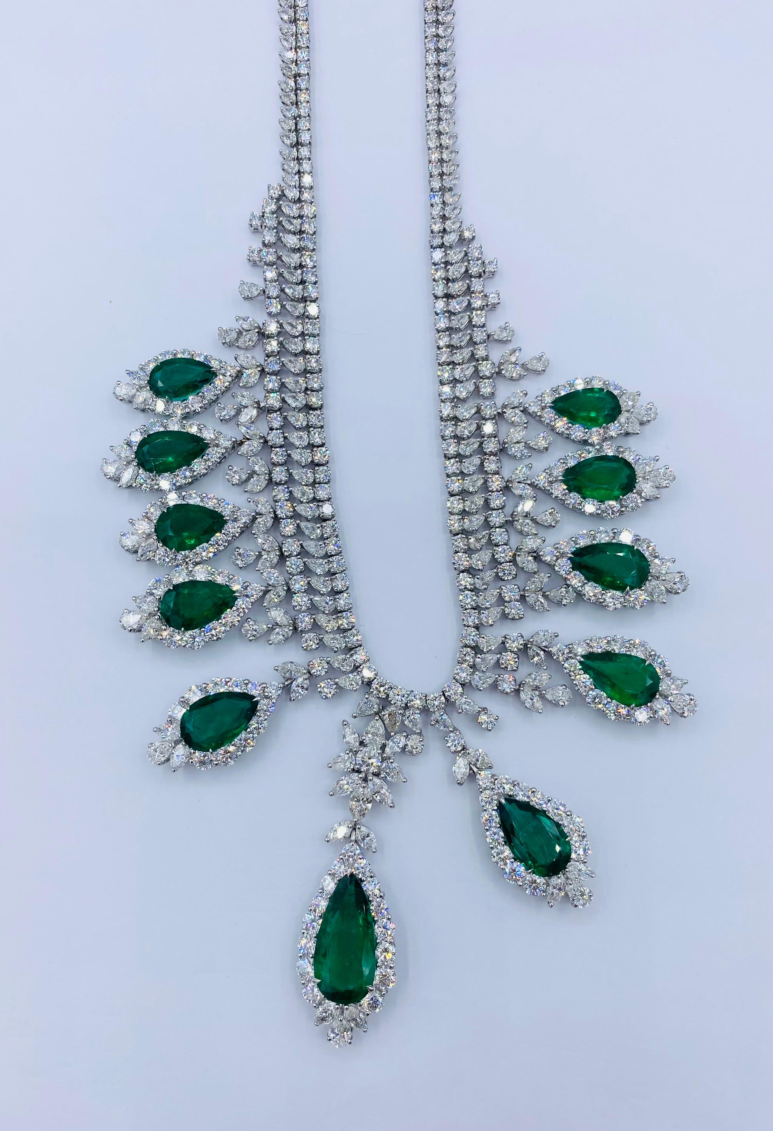royal emerald diamond necklace