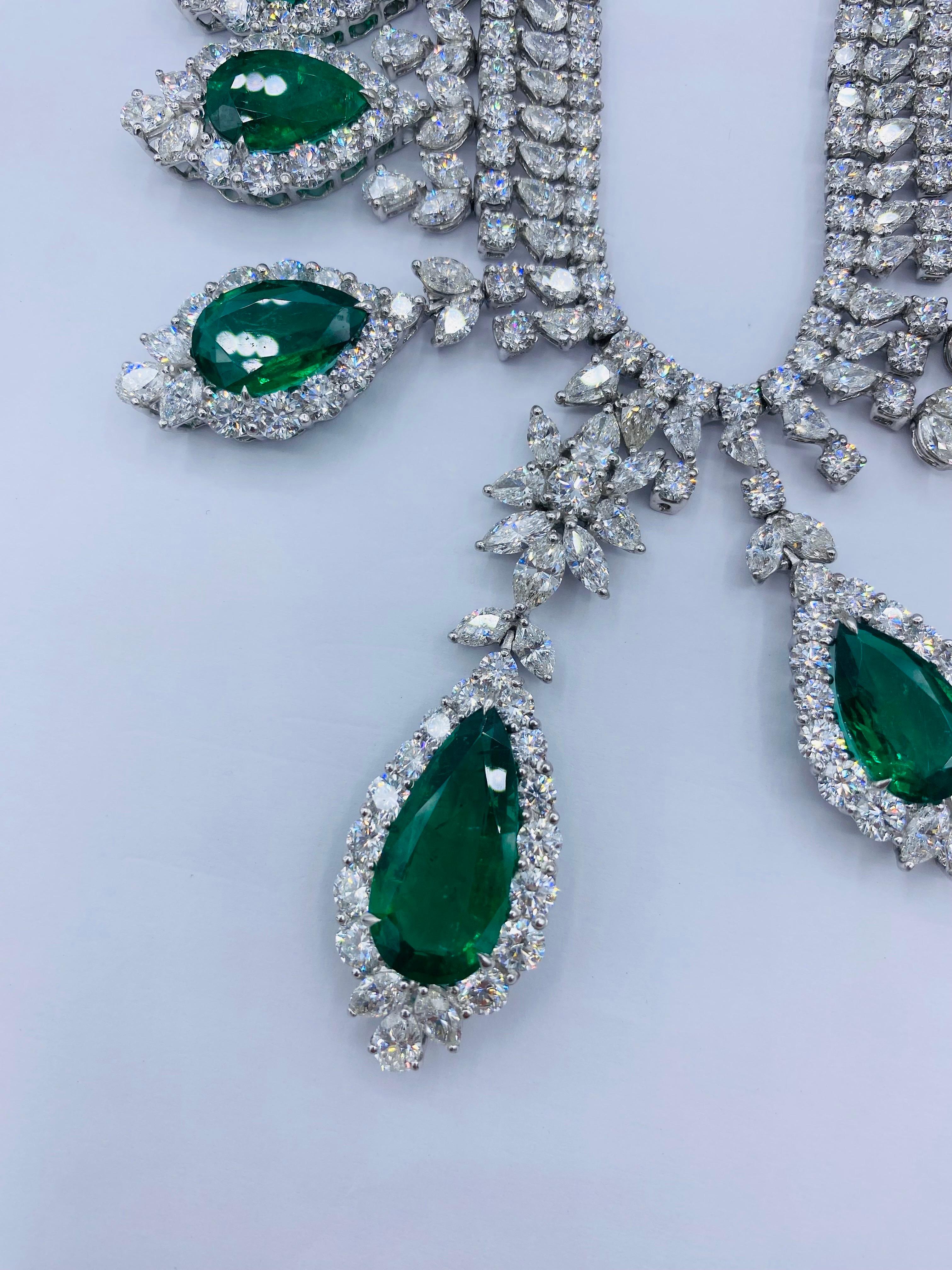 huge royal emerald necklace