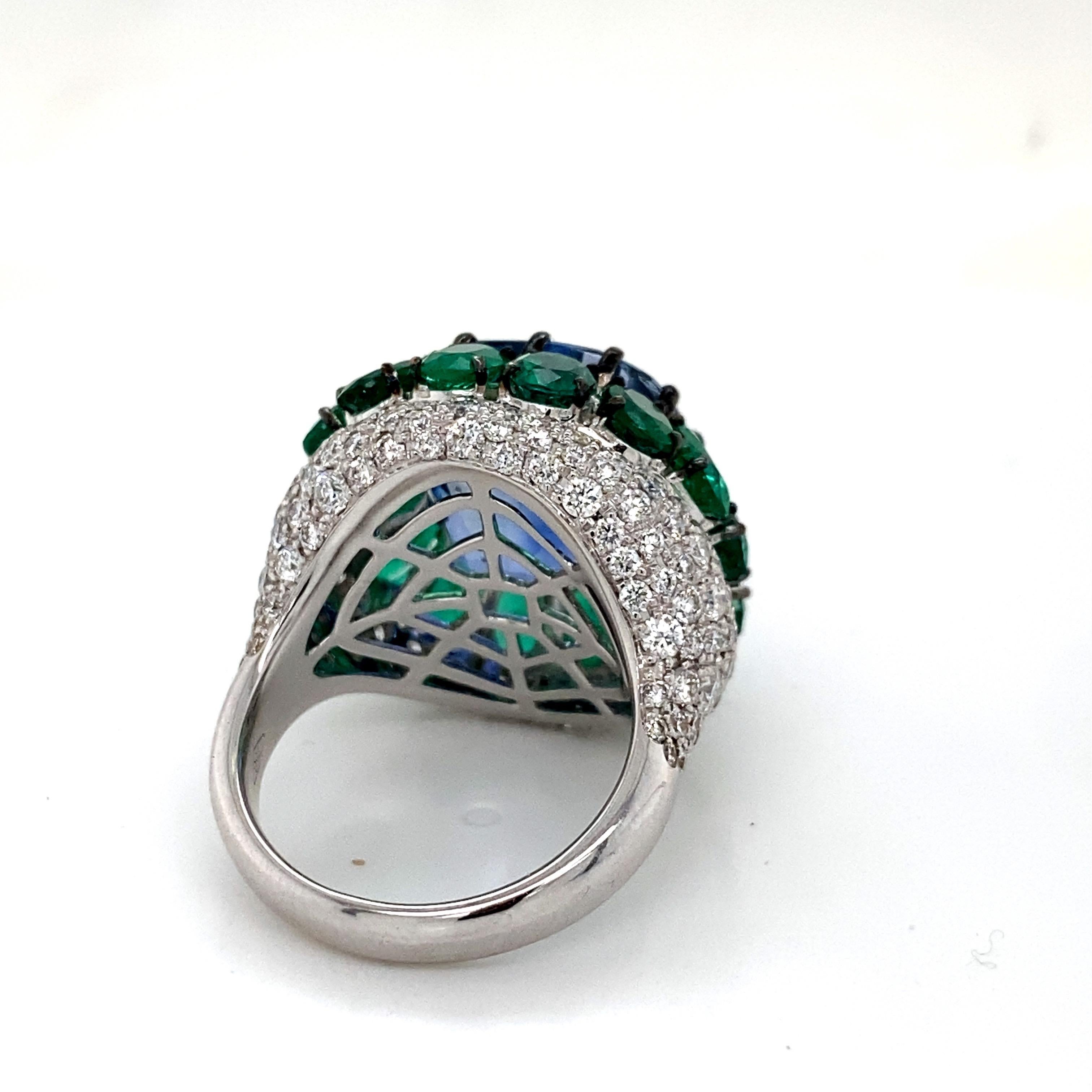 From the Museum Vault at Emilio Jewelry New York,
Untreated sapphires from Burma are extremely rare, and sought after by collectors worldwide. 
You will love this ring, a must see! Private showings may be available depending on your location. 
If