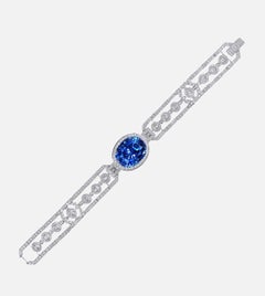 Pulsera de zafiro sin tratar certificada por Emilio Jewelry de 23,00 quilates