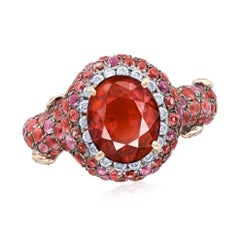 Emilio Jewelry Certified 3.00 Carat No Heat Ruby Ring