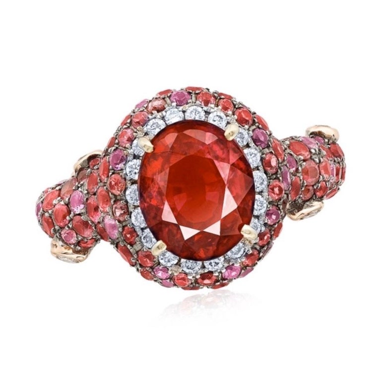 Emilio Jewelry Certified 3.00 Carat No Heat Ruby Ring For Sale at 1stDibs