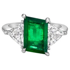 Emilio Jewelry, bague avec émeraude hexagonale certifiée AGL de 3,52 carats