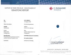 Emilio Jewelry Certified 4.87 Sapphire Diamond Ring