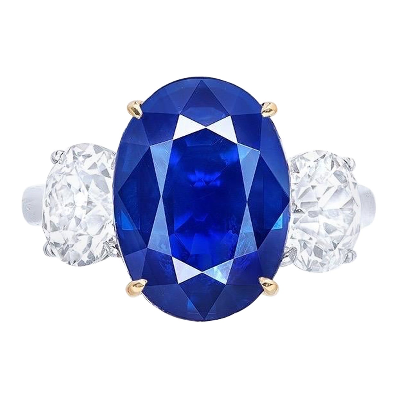Emilio Jewelry Bague en saphir du Cachemire certifié de 5,00 carats