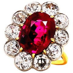 Emilio Jewelry Certified 5.00 Carat Untreated Burmese Ruby Ring