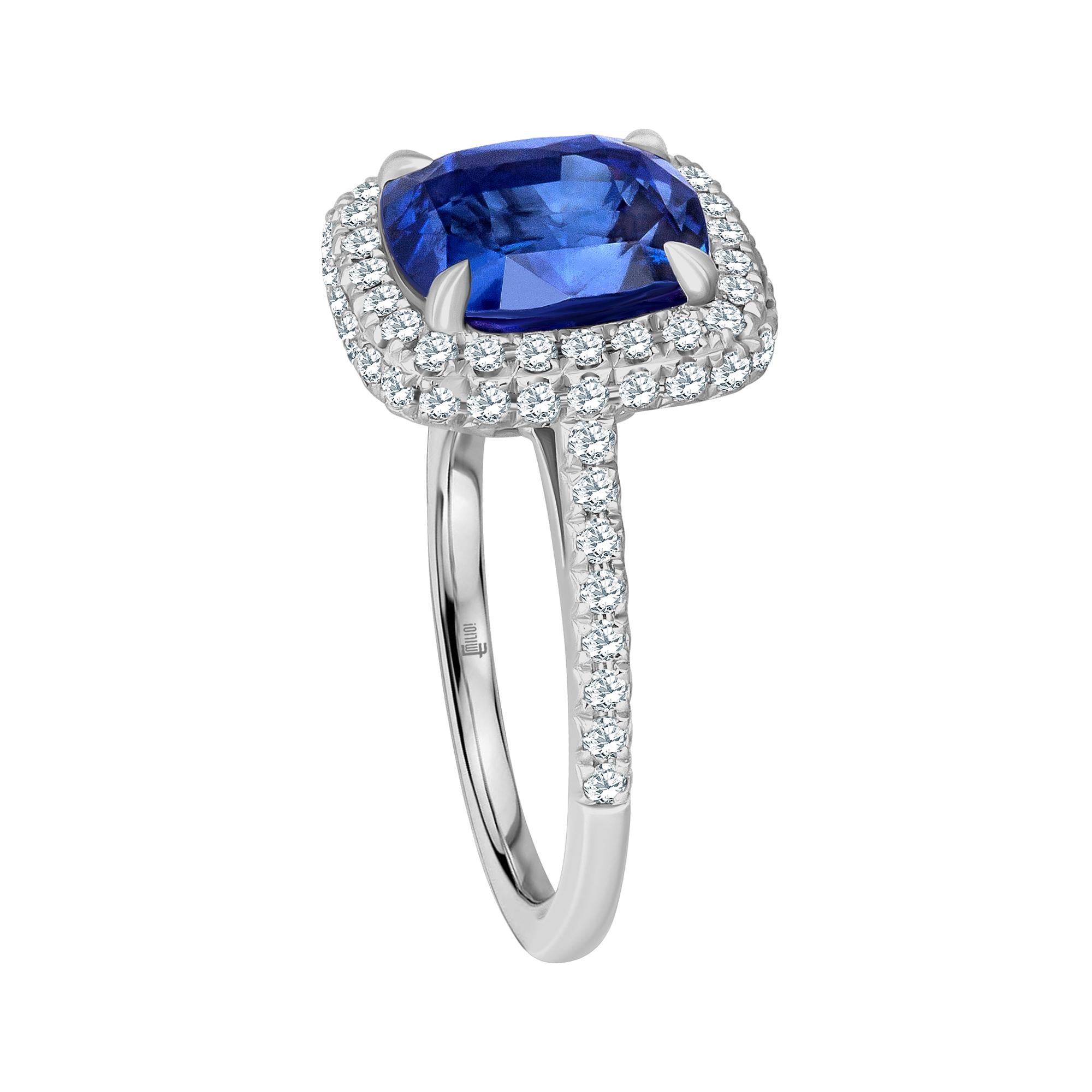 Emilio Jewelry Certified 5.99 Carat Sapphire Diamond Ring 
This amazing ring is unique and well thought out before Emilio designed it! Most women today want a ring that is striking, yet humble enough to wear to perform everyday errands. This ring is