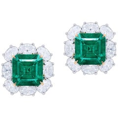 Emilio Jewelry, boucles d'oreilles en émeraude colombienne Muzo certifiée 6,00 carats, sans huile