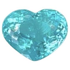 Emilio Jewelry Certified 6.90 Carat Neon Paraiba Heart