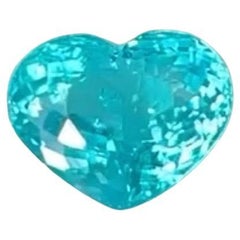 Emilio Jewelry Certified 6.90 Carat Neon Paraiba Heart
