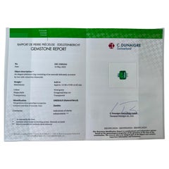 Emilio Jewelry Certified 7.45 Carat Vivid Green Emerald Ring