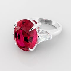 Emilio Jewelry Certified 8.00 Carat Ruby Diamond Ring