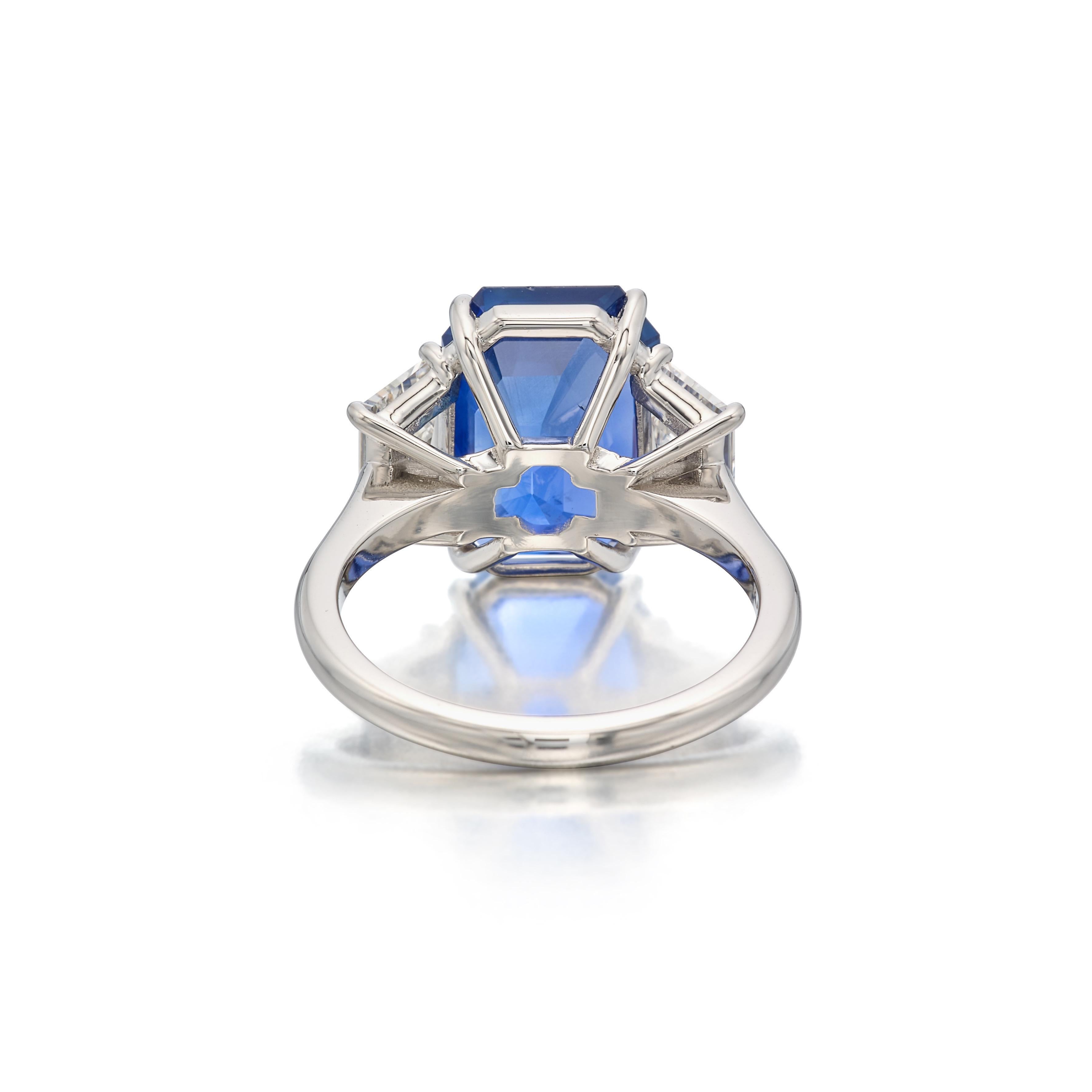 Emilio Jewelry zertifiziert 8,75 Karat  Burma Ring mit unbehandeltem Saphir im Zustand „Neu“ in New York, NY
