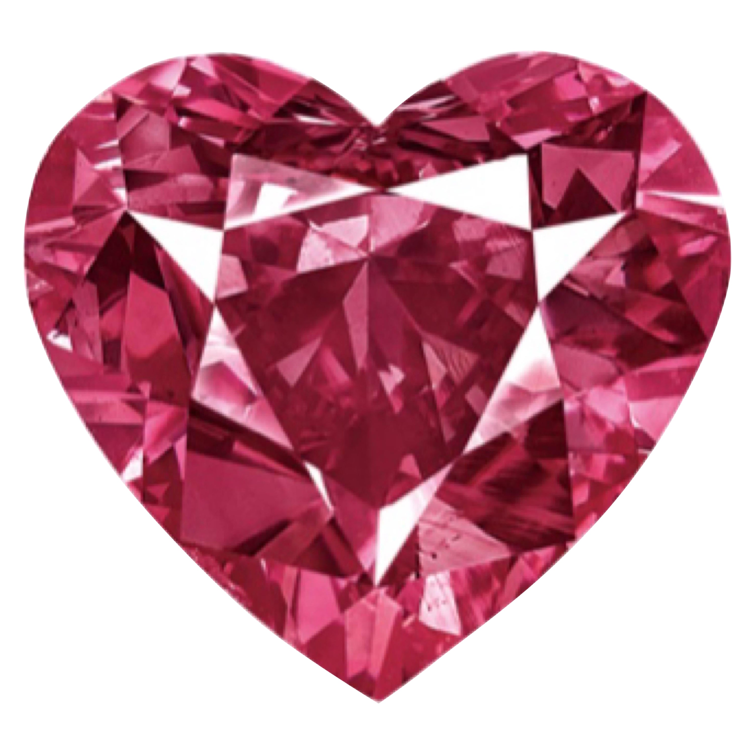 Emilio Joyas Certificado Argyle Fancy Corazón Diamante Rojo