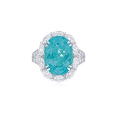 Emilio Jewelry Certified Greenish Blue Paraiba Ring