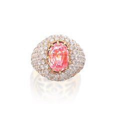 Emilio Jewelry Certified Padparascha Sapphire Ring