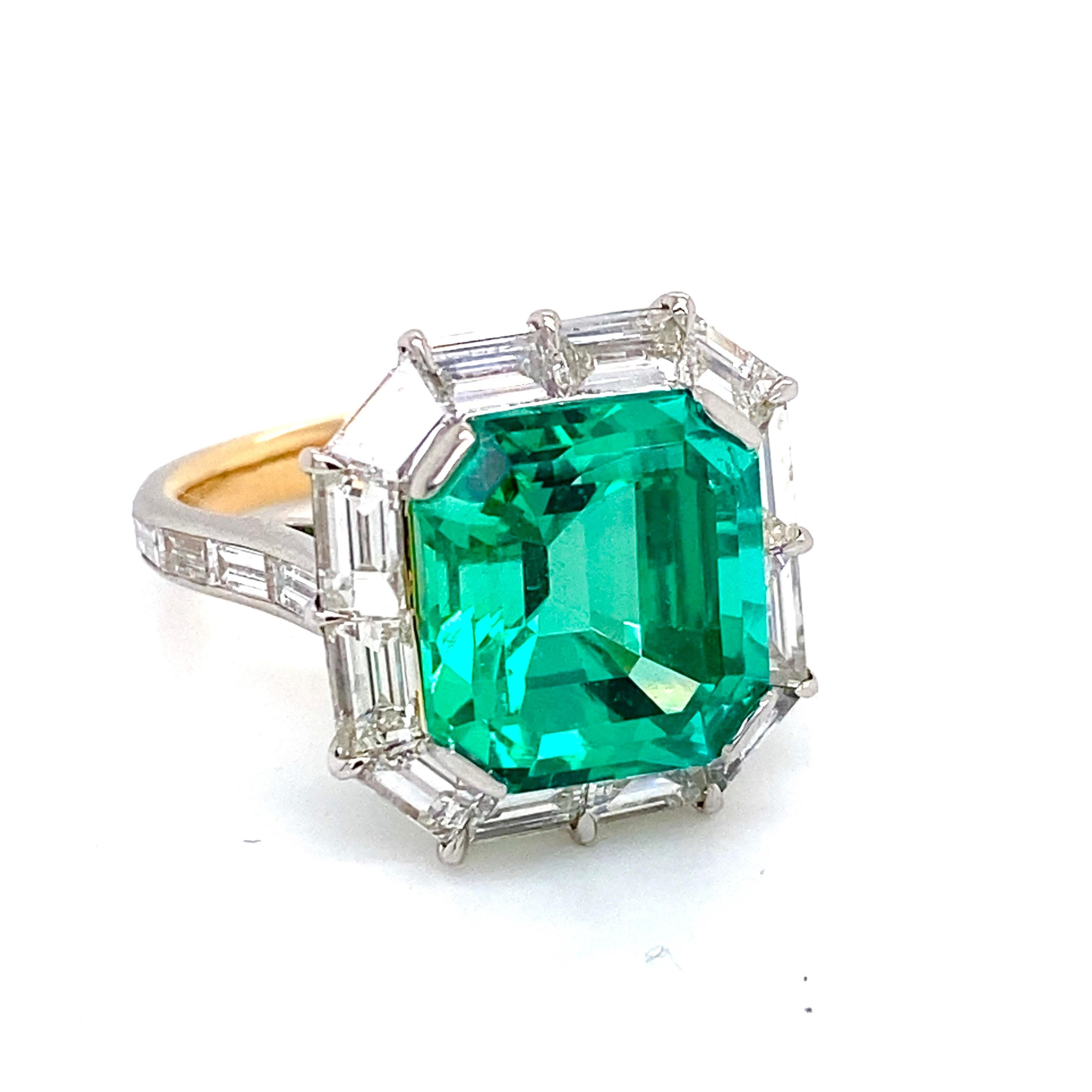 From the museum vault at Emilio Jewelry in New York,

Featuring the most prized Emeralds we have ever seen. The center stone is just above 7.00 carats. The color is of the most desirable found in Colombian emeralds because it is not overly dark, but