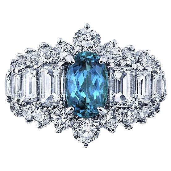 Emilio Jewelry Certified Vivid Green Blue No Heat Brazilian Paraiba Ring