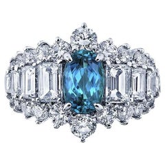 Emilio Jewelry Certified Vivid Green Blue No Heat Brazilian Paraiba Ring