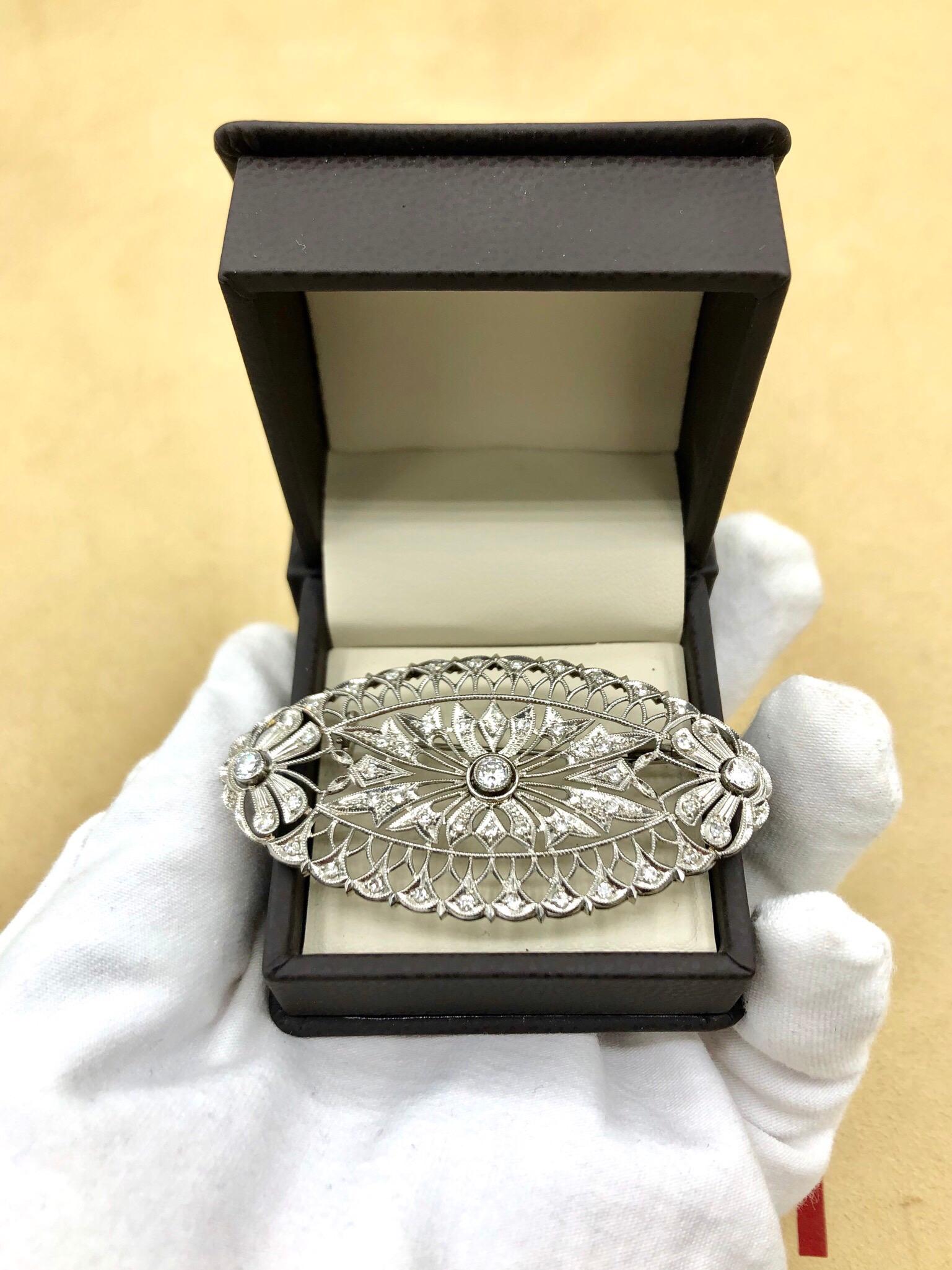 Emilio Jewelry Diamond Brooch 1