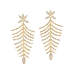 Emilio Jewelry Diamond Leaf Earrings