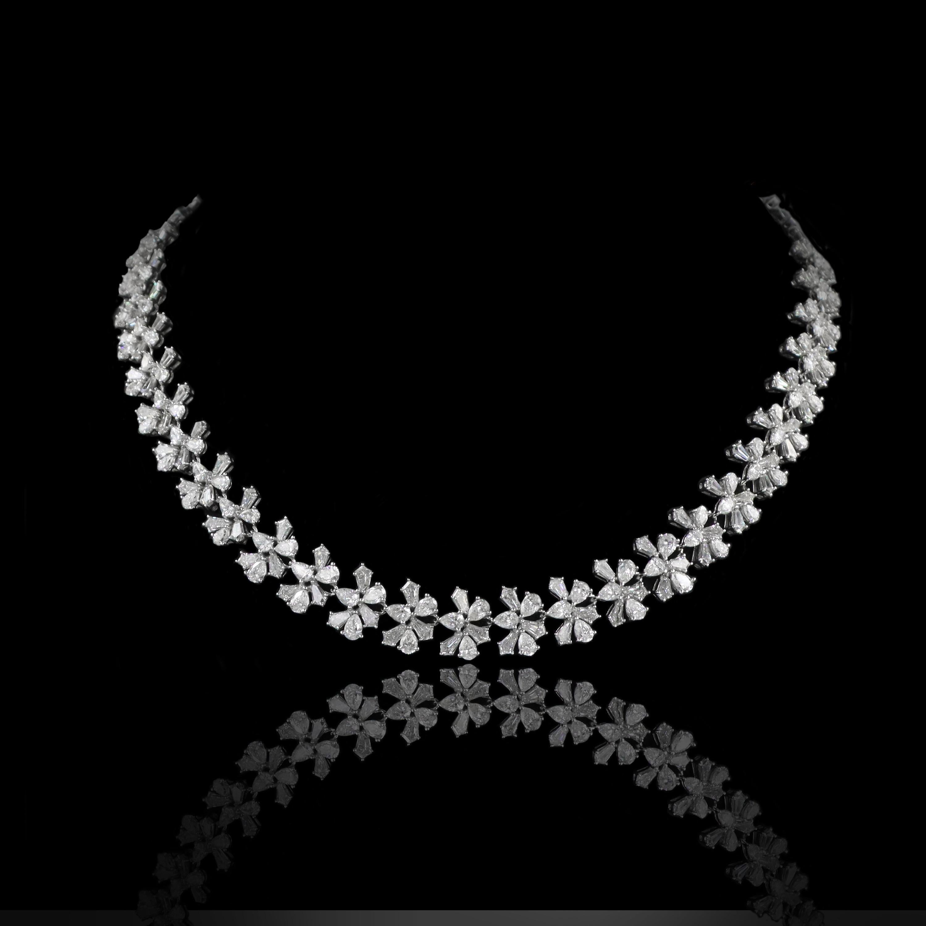 Kite Cut Emilio Jewelry Elegant Diamond Kite Necklace  For Sale