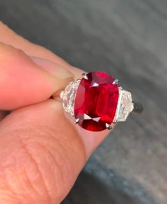 Emilio Jewelry Exceptional 5.00 Carat GRS Unheated Collectors Ruby Ring