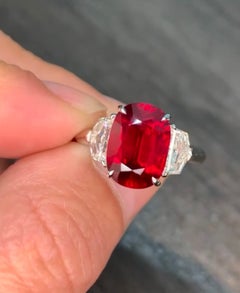 Emilio Jewelry Exceptional 5.00 Carat GRS Unheated Collectors Ruby Ring