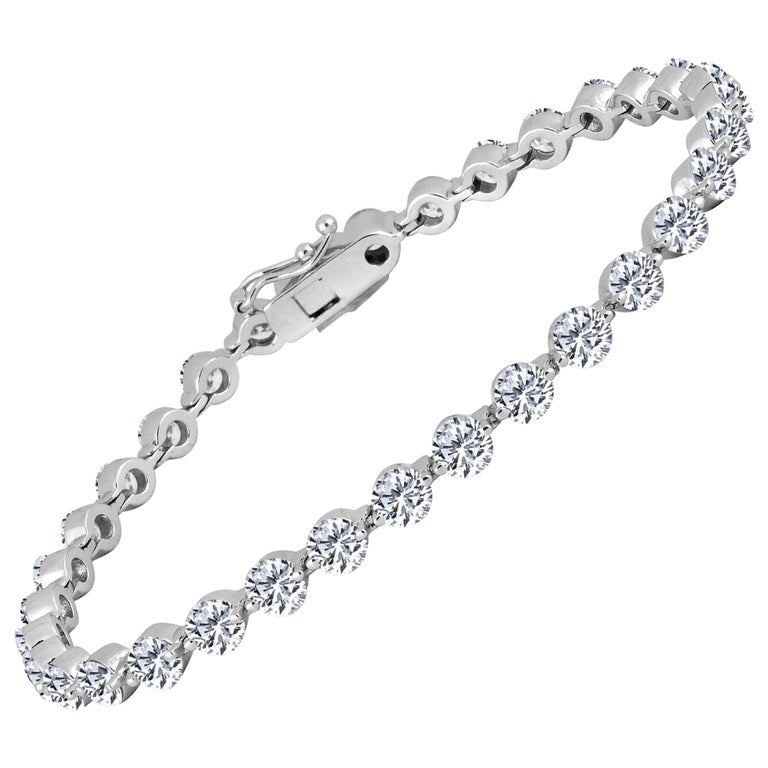 Emilio Jewelry Floating Diamond Bracelet .30 Carat Each Diamond at 1stDibs