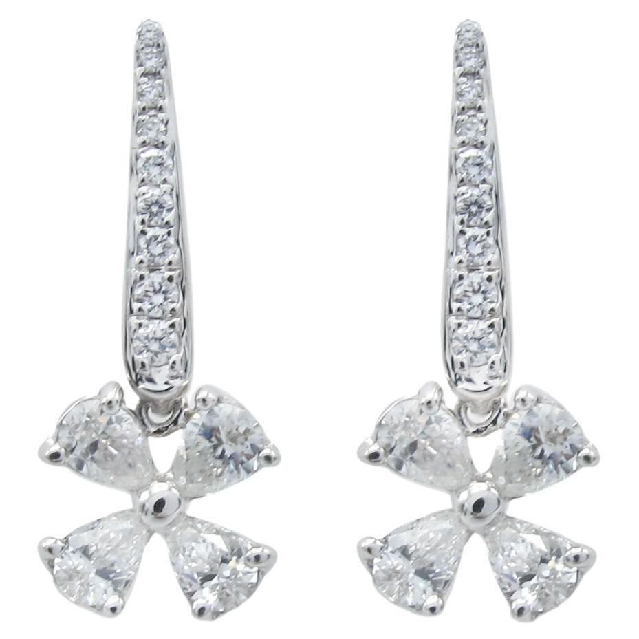 Emilio Jewelry Flower Drop Earrings