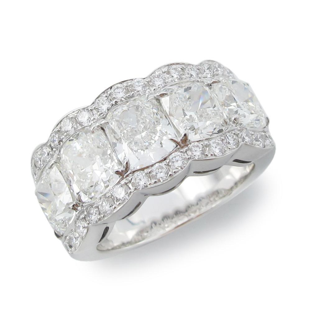 Emilio Jewelry GIA-zertifizierter 1,00 Karat jeder Diamantring (Kissenschliff) im Angebot