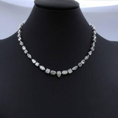 Emilio Jewelry GIA Certified 1.00 Carat Each Diamond Multi Shape Necklace (Collana a forma di diamante)